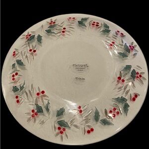Pfaltzgraff Winter Berry Decorative Glass Plate-Red, Green Design. 8 Available.